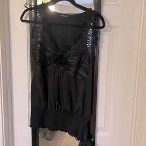 VINTAGE MORGAN DE TOI LACE TANK ~ Medium